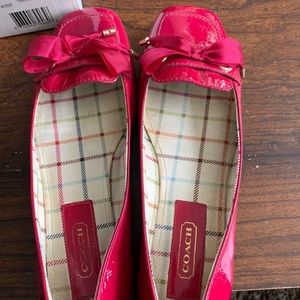 Coach patent leather flats